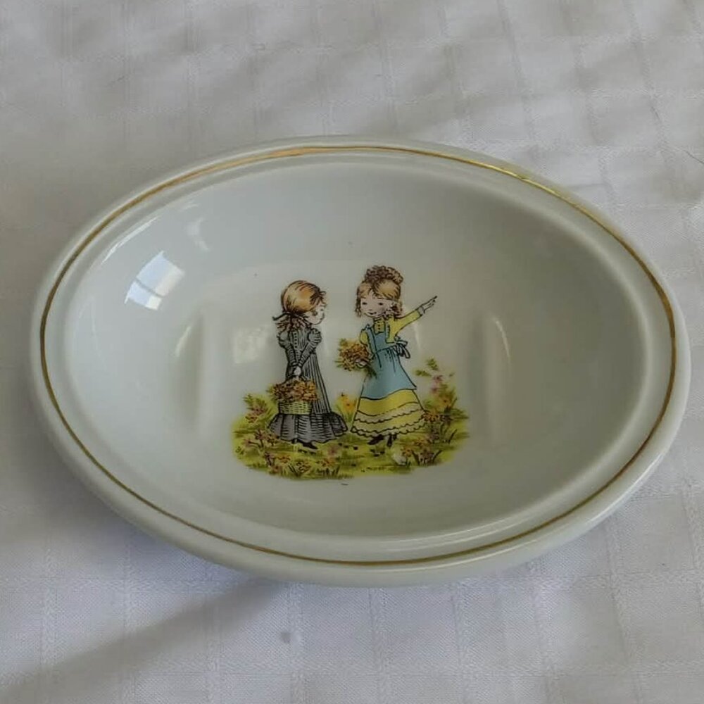 Vintage Holly Hobbie soap dish made of high-quality porcelain, made in Japan